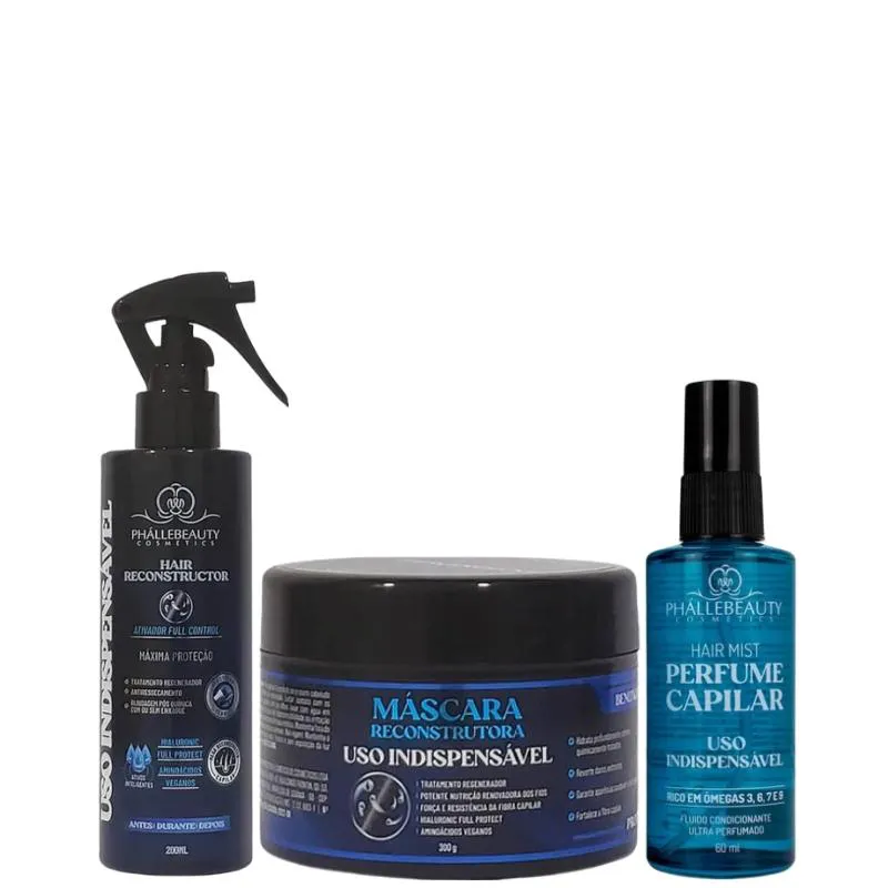 PHALLE BEAUTY USO INDISPENSAVEL 200ML + MASCARA 300G + PERFUME CAPILAR 60ML