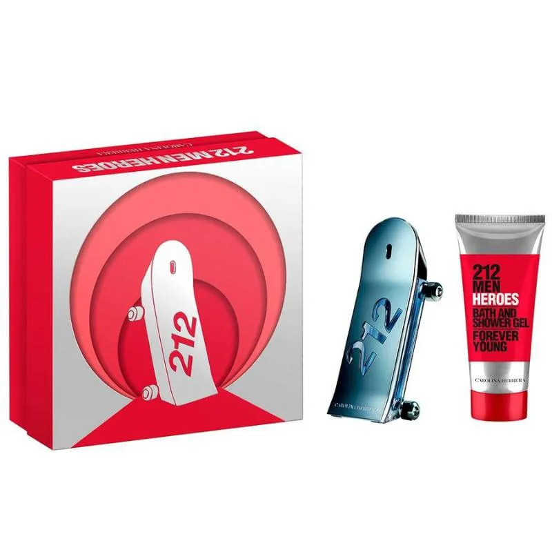CAROLINA HERRERA 212 MEN HEROES KIT 90ML EAU DE TOILETTE + SHOWER GEL 100ML