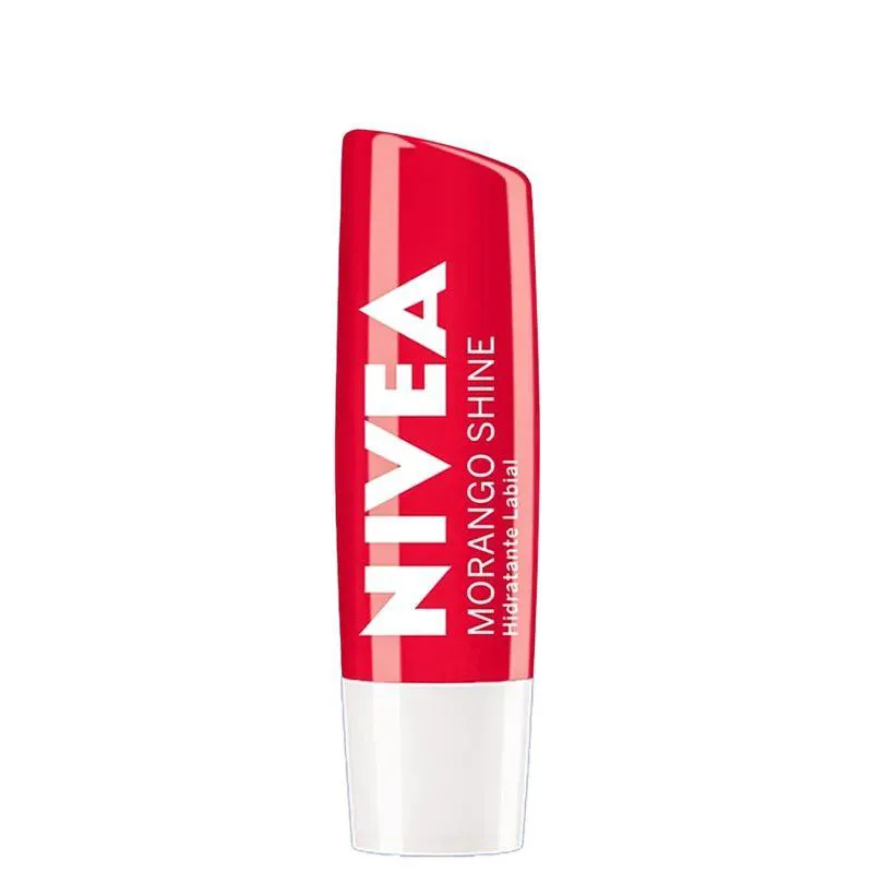 NIVEA PROTETOR LABIAL LIP CARE MORANGO SHINE 4,8GR