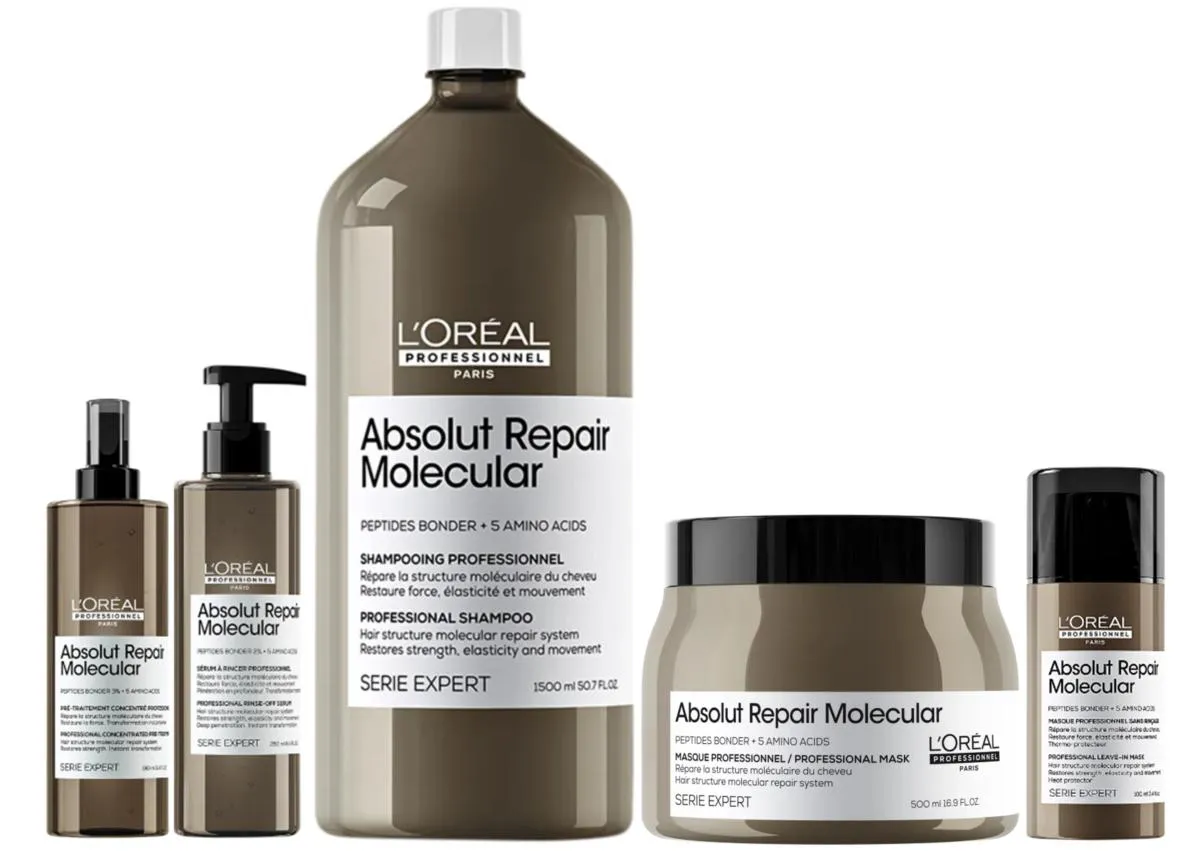 KIT LORéAL MOLECULAR PRé-SH+ SH+ SéRUM+ MáSC+ LEAVE-IN GDE