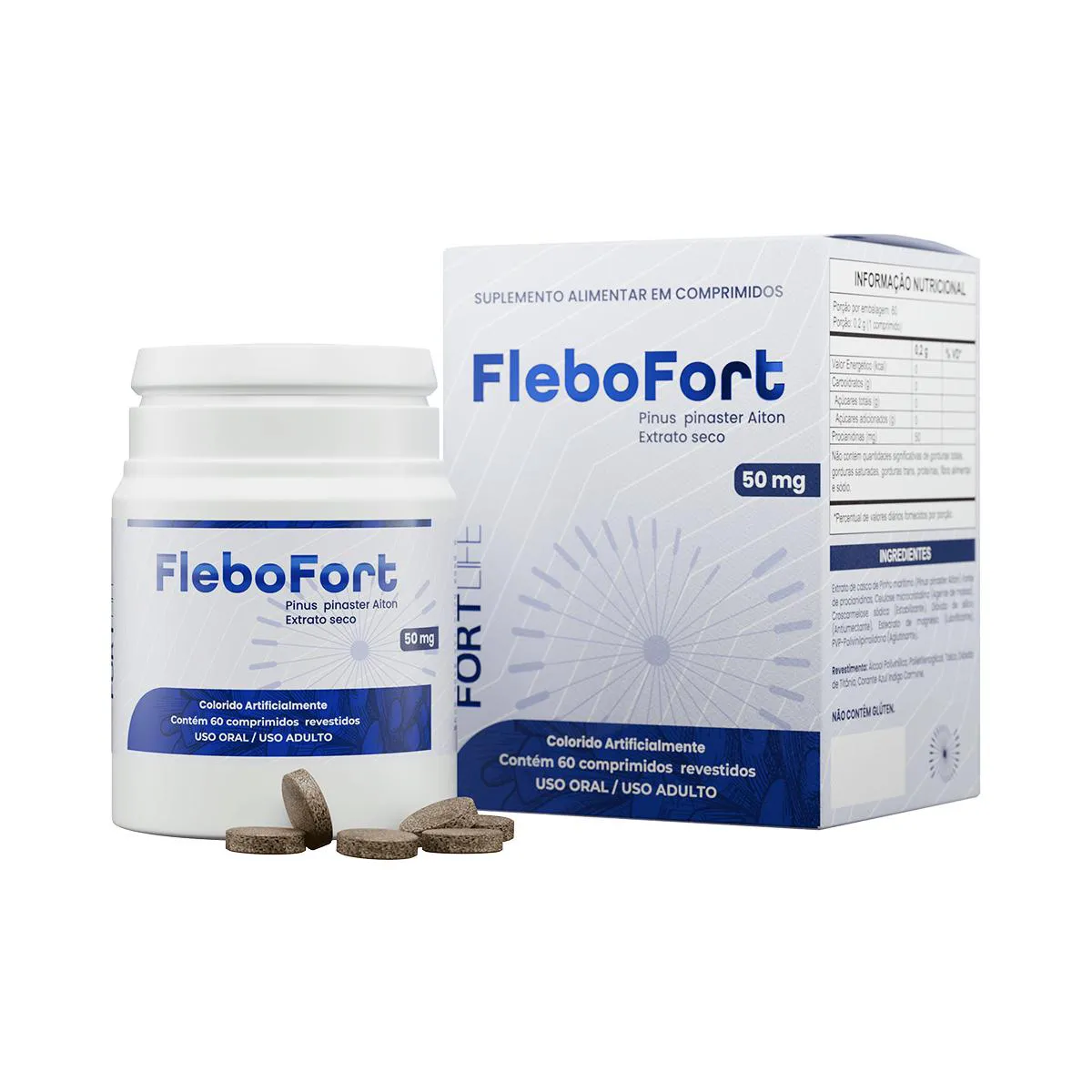 FLEBOFORT 50MG 60 COMPRIMIDOS FORTLIFE