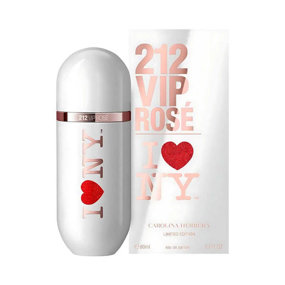 212 VIP ROSE I LOVE NY EAU DE PARFUM FEMININO - CAROLINA HERRERA 80ml