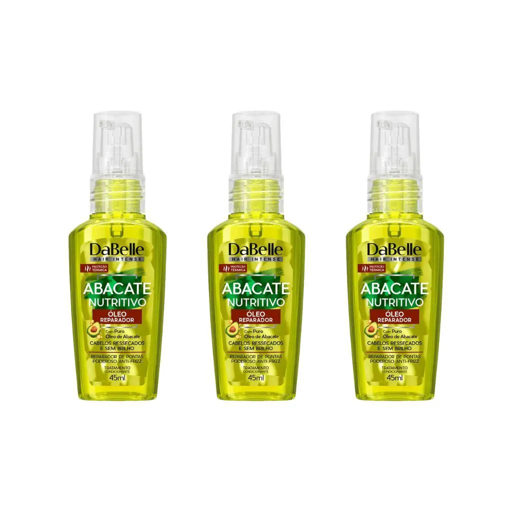 OLEO CAPILAR DABELLE 45ML MAGICO ABACATE NUTRITIVO - 3UN
