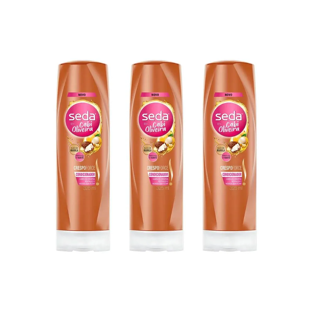 CONDICIONADOR SEDA 325ML CRESPOFORCE-KIT C/3UN