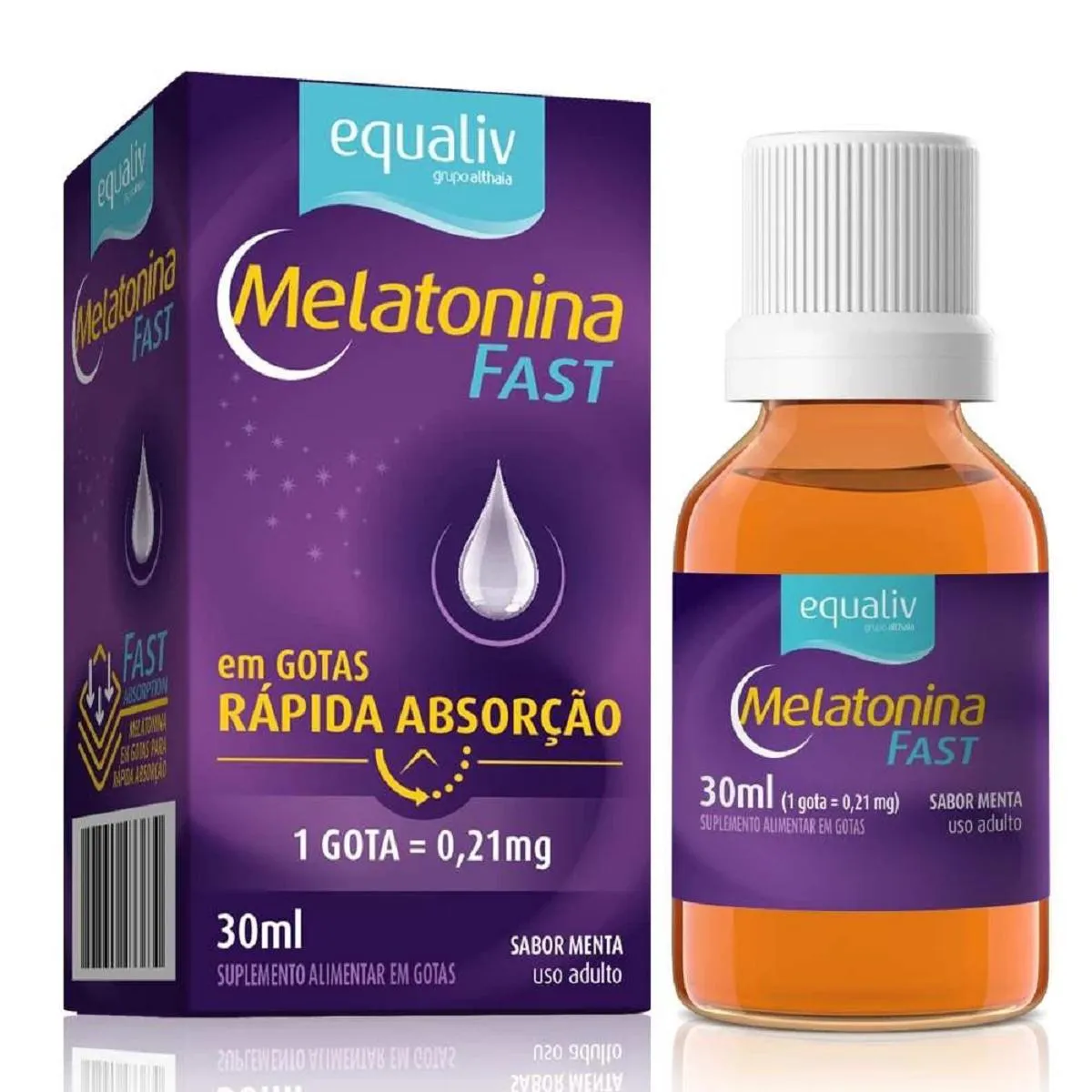 SUPLEMENTO MELATONINA FAST RáPIDA AçãO MENTA 30ML - EQUALIV