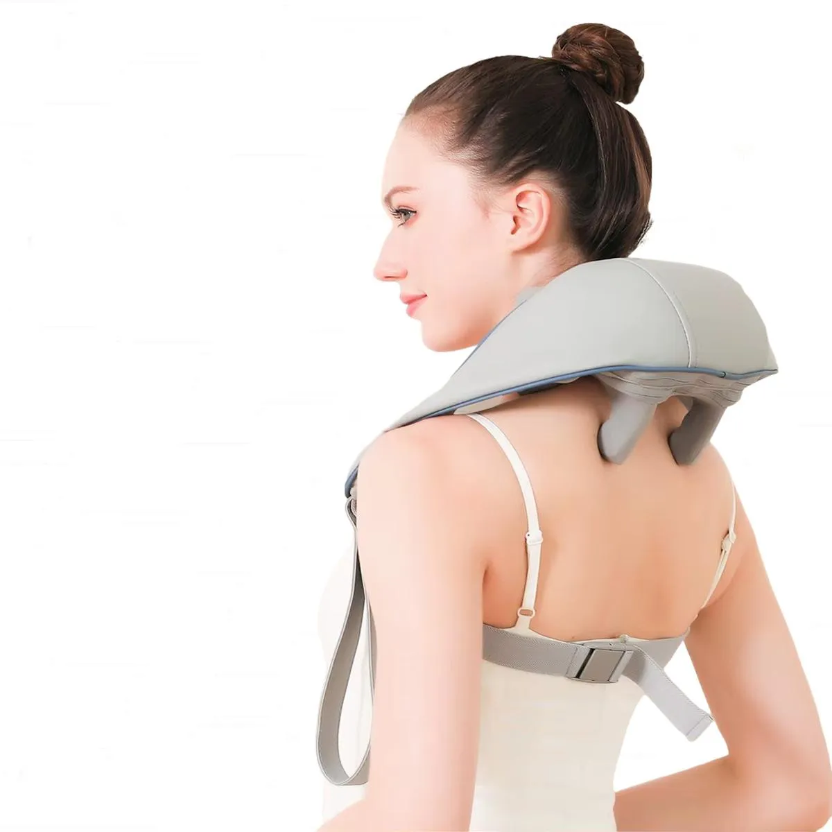MASSAGEADOR COLETE PESCOçO INTELIGENTE 5D SHIATSU CERVICAL LOMBAR