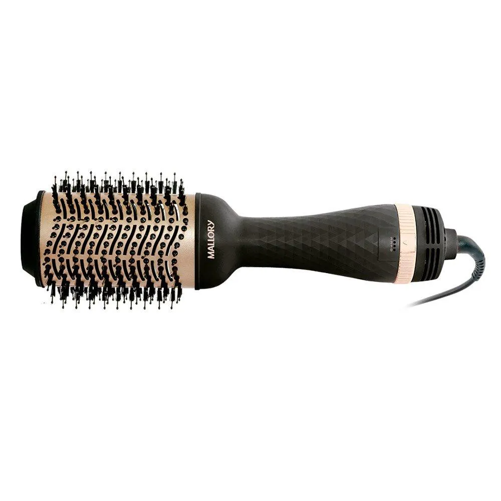 ESCOVA SECADORA MALLORY SUBLIME LISS 2 VELOCIDADES, 3 TEMPERATURAS PRETO/DOURADO, 110V 110