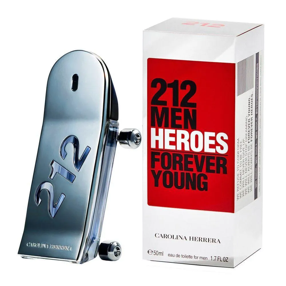 PERFUME CAROLINA HERRERA 212 MEN HEROES - EAU DE TOILETTE - 50 ML VOLUME DA UNIDADE 50 ML