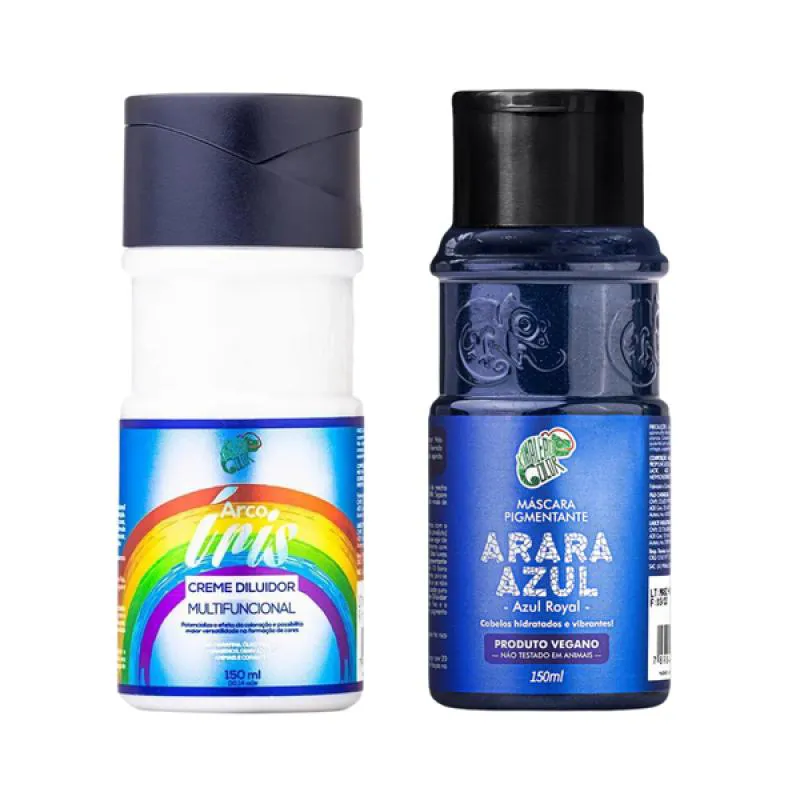 KAMALEãO ARCO ÍRIS CREME DILUIDOR 150ML + ARARA AZUL 150ML