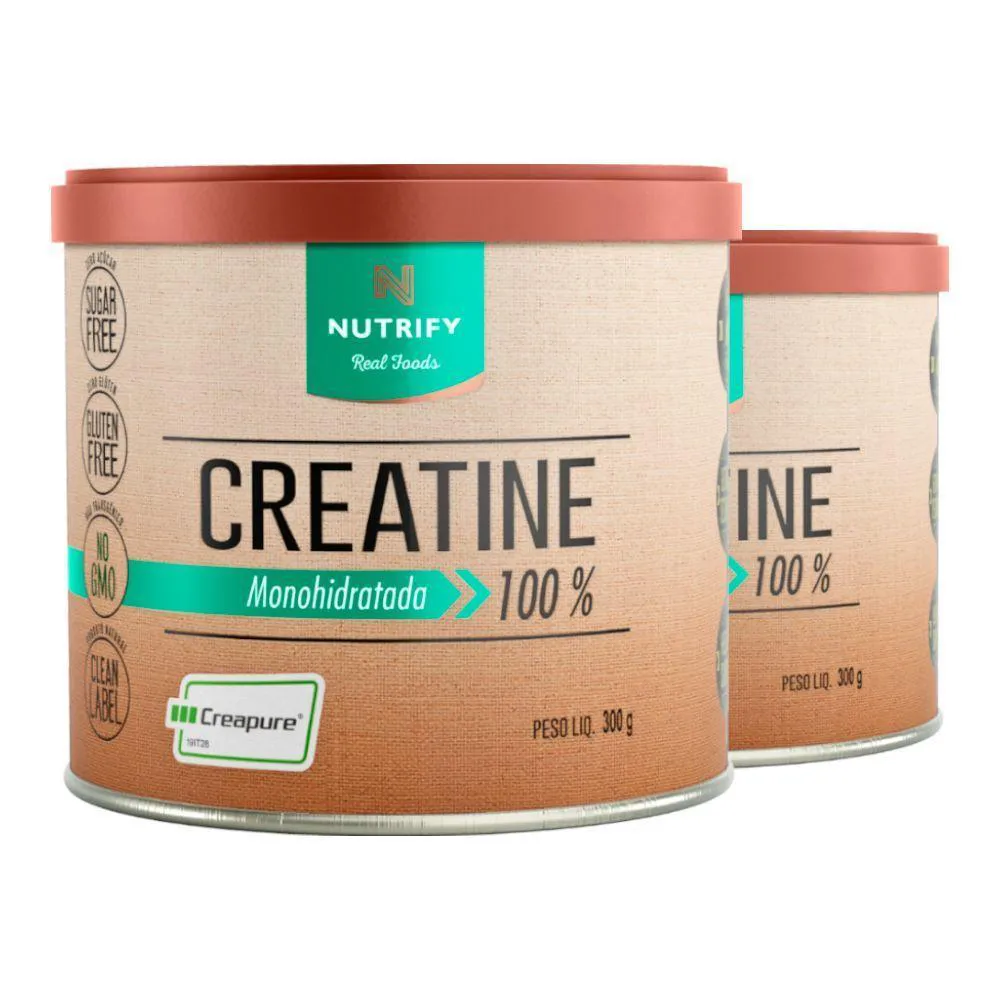 KIT 2 CREATINE CREATINA MONOHIDRATADA NUTRIFY 300G