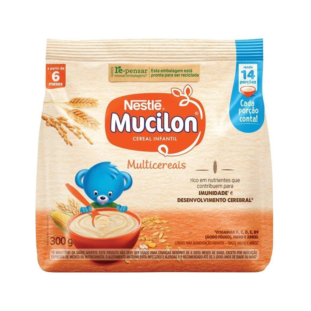 MUCILON MULTICEREAIS SACHê 300G - EMBALAGEM COM 9 UNIDADES