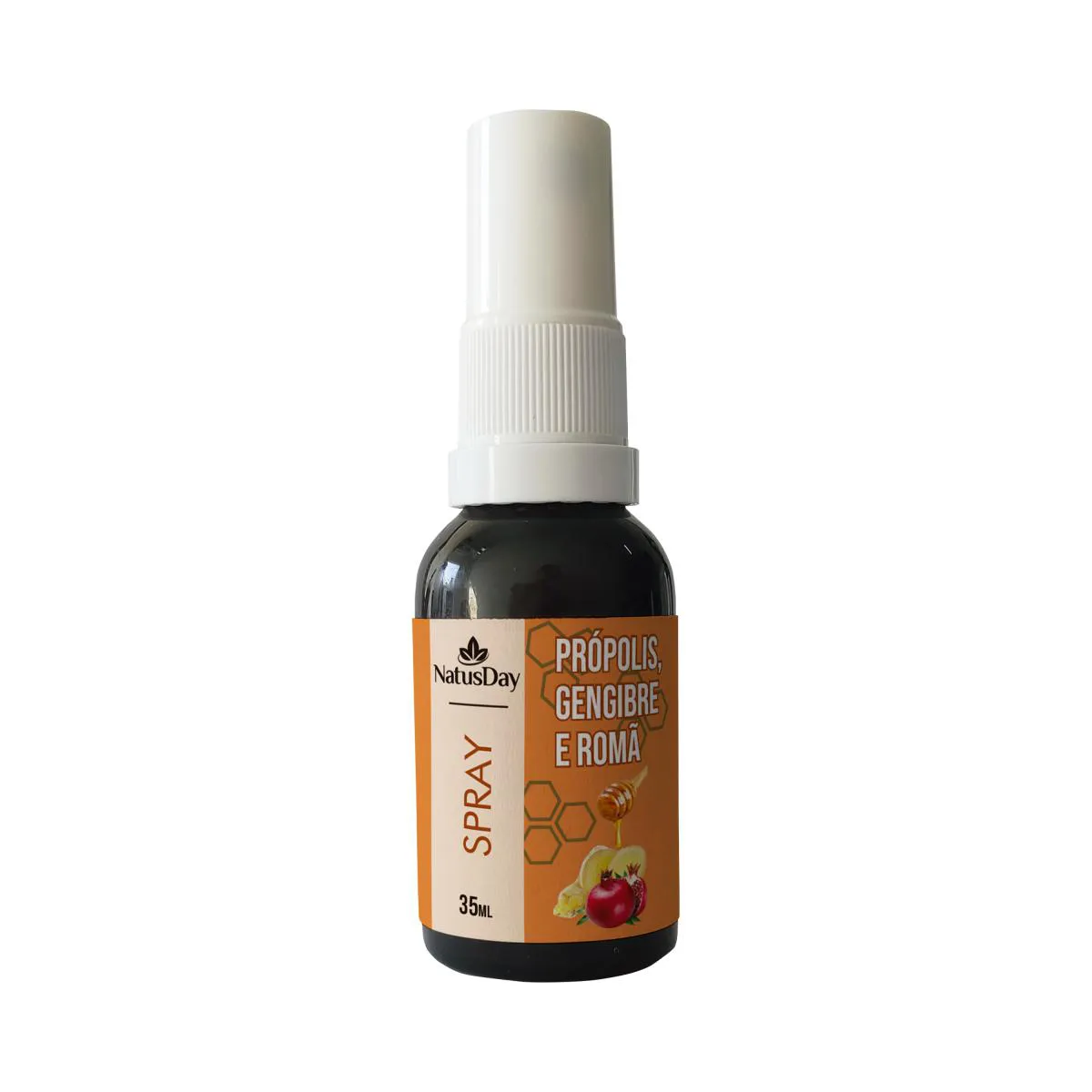 SPRAY EXTRATO DE PRóPOLIS, GENGIBRE E ROMã (35ML) - NATUSDAY
