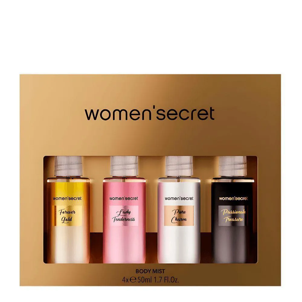 KIT WOMEN\'SECRET PERFUME CORPORAL FEMININO - 4 BODY MIST 50ML