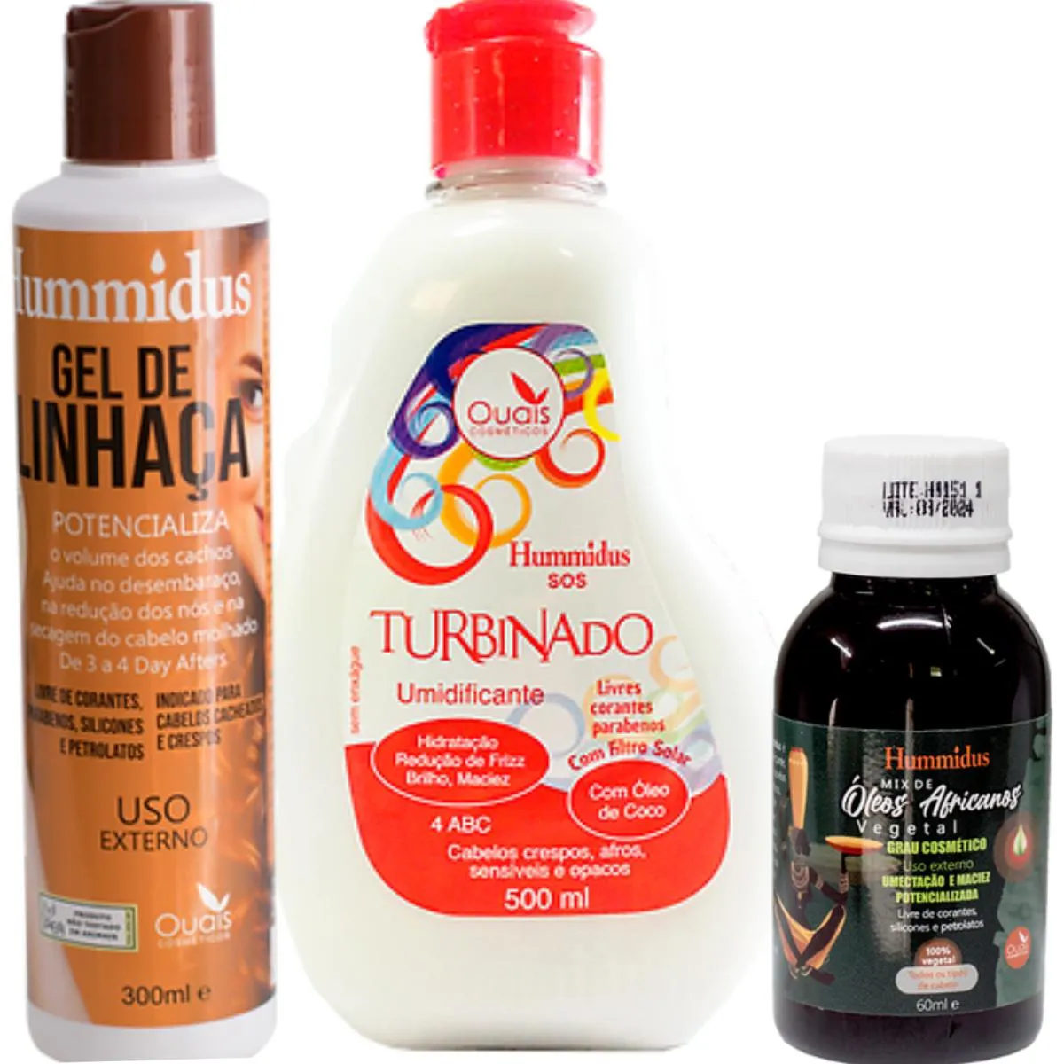 CREME PARA PENTEAR 500ML -GEL DE LINHAçA -MIX ÓLEO AFRICANOS