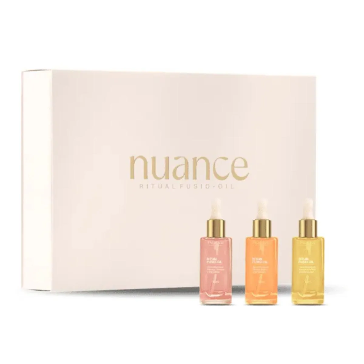 KIT BOX 3 ÓLEOS NUTRIçãO CAPILAR FUSIO-OIL HIDRATAçãO NUANCE