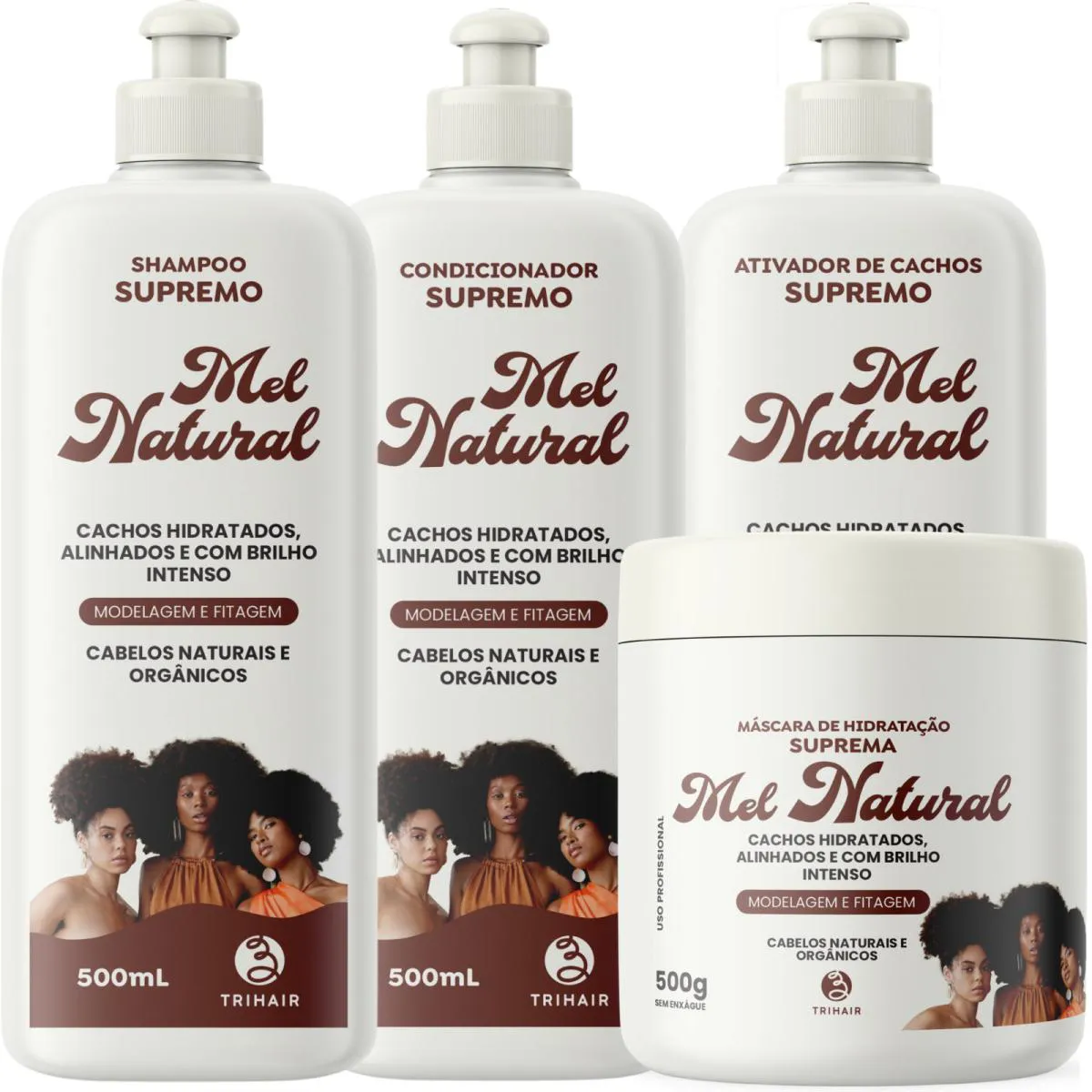 MáSCARA 500G SHAMPOO 500G - CONDICIONADOR 500G - ATIVADOR