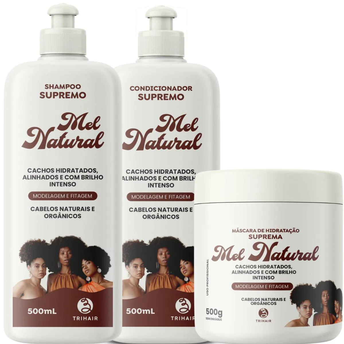 MáSCARA 500G SHAMPOO 500G - CONDICIONADOR 500G