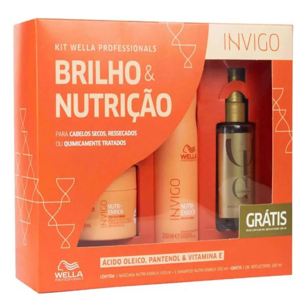 KIT WELLA PROFESSIONALS INVIGO NUTRI-ENRICH OIL REFLECTIONS (3 PRODUTOS)