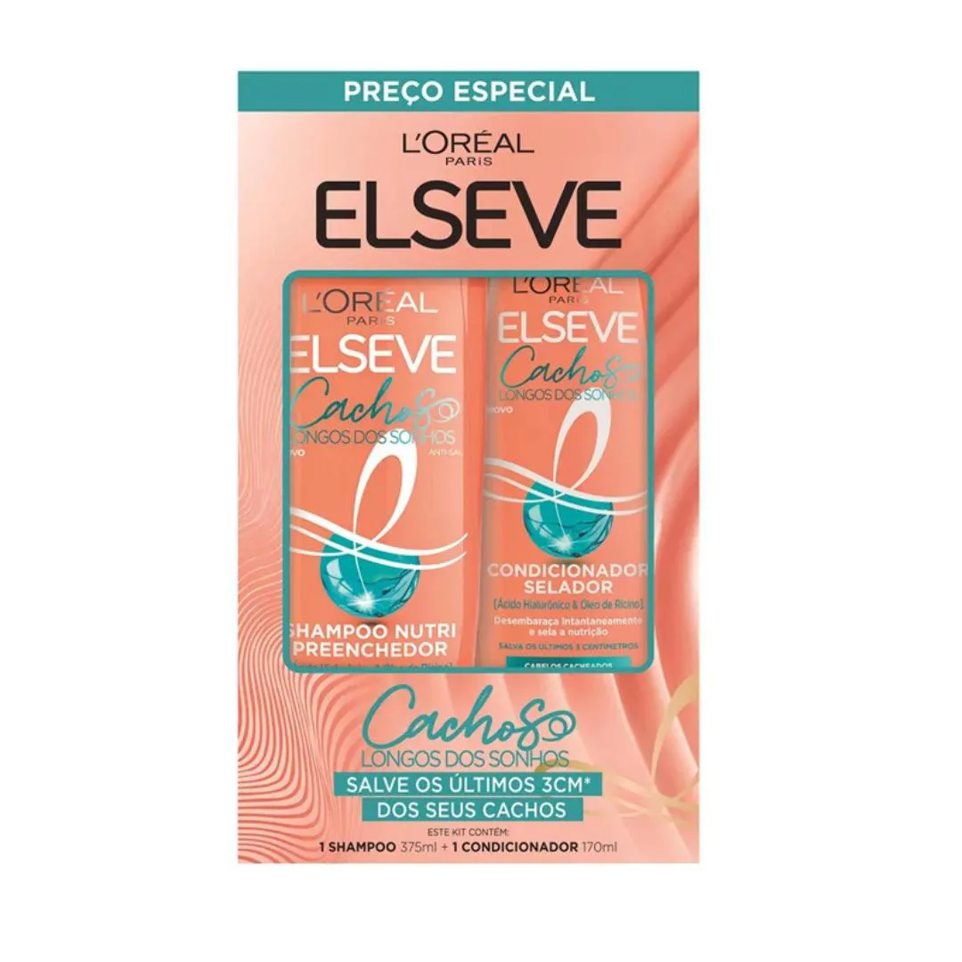 KIT CACHOS ELSEVE SHAMPOO 375ML + CONDICIONADOR 170ML