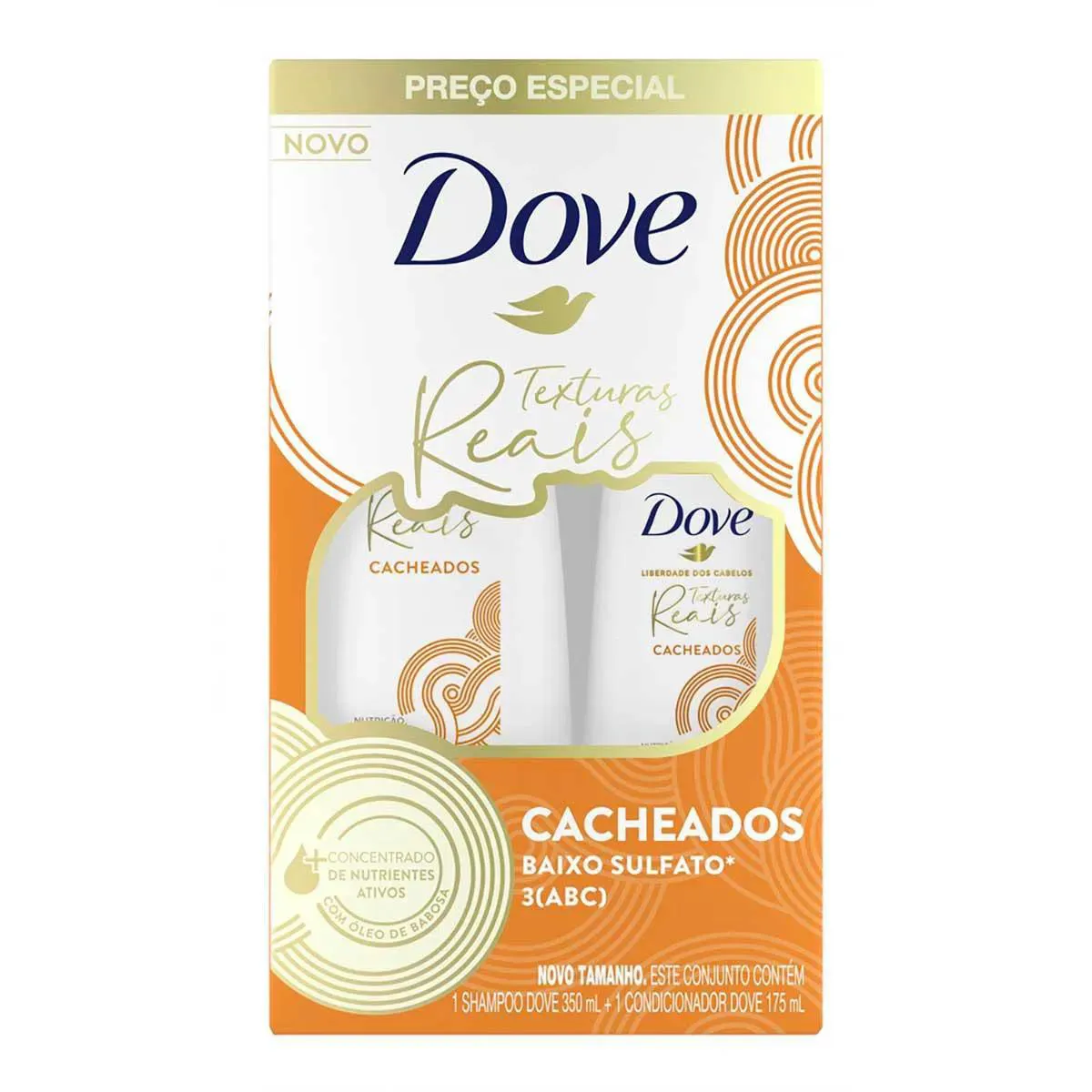 KIT CACHEADOS DOVE SHAMPOO 400ML + CONDICIONADOR 175ML