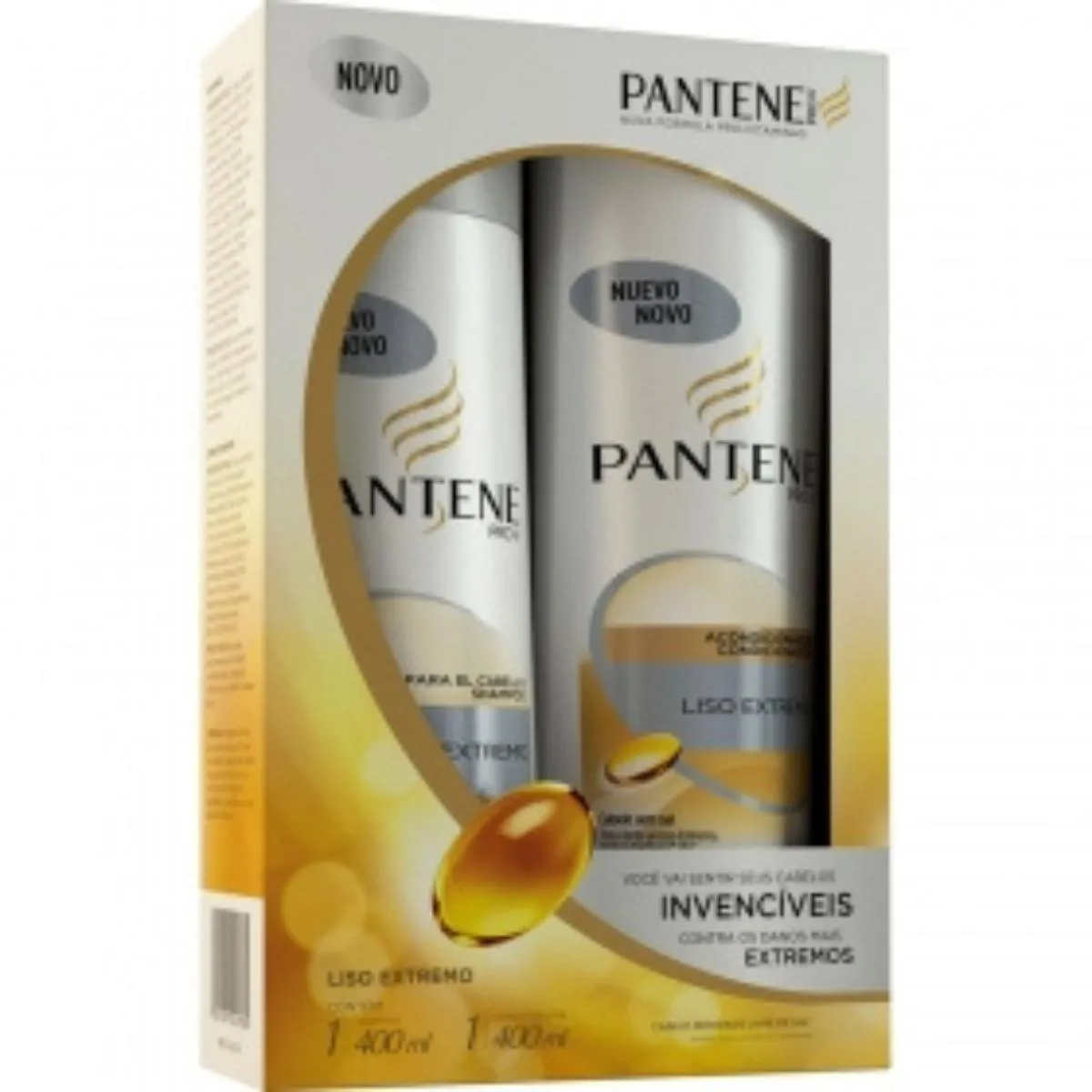 KIT LISO EXTREMO PANTENE SHAMPOO 400ML + CONDICIONADOR 175ML