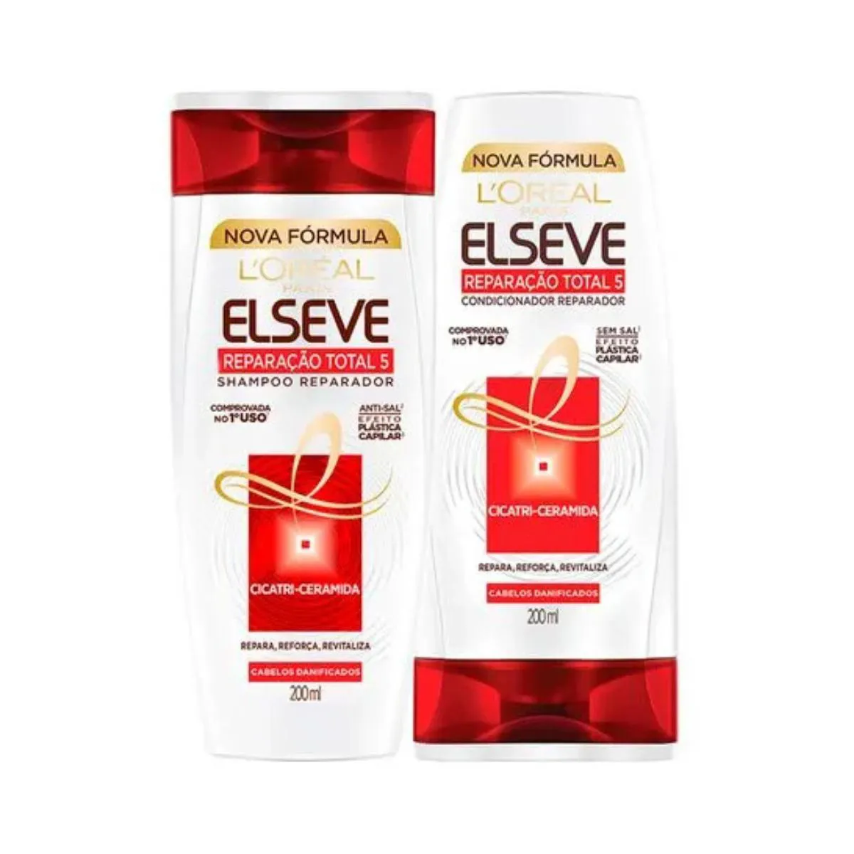 KIT REPARAçAO TOTAL 5 ELSEVE SHAMPOO 375ML + CONDICIONADOR 170ML