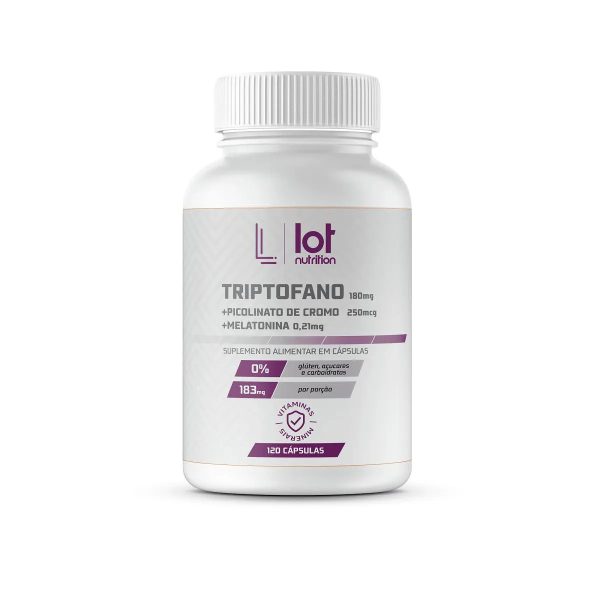 TRIPTOFANO MELATONINA CROMO 120 CáPSULAS LOT NUTRITION
