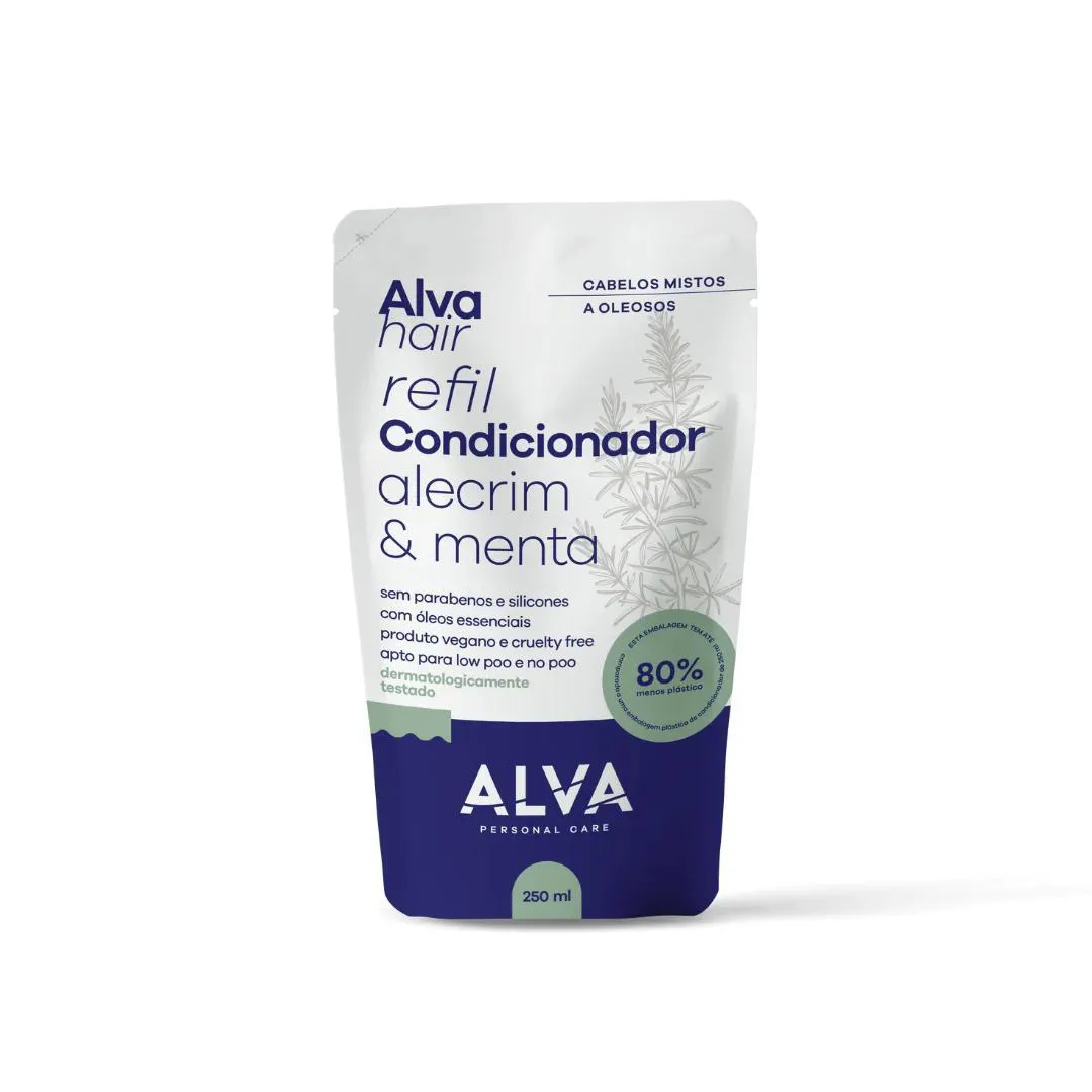 REFIL CONDICIONADOR ALECRIM E MENTA 250ML - ALVA