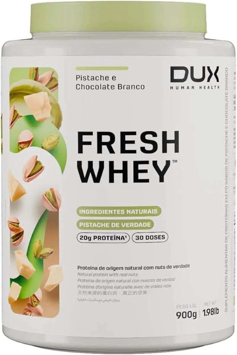 DUX FRESH WHEY PISTACHE COM CHOCOLATE BRANCO 900G
