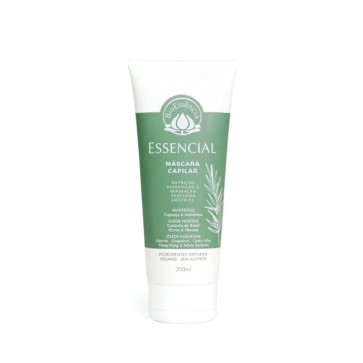MáSCARA CAPILAR ESSENCIAL VEGANA REPARAçãO BIOESSêNCIA 200ML