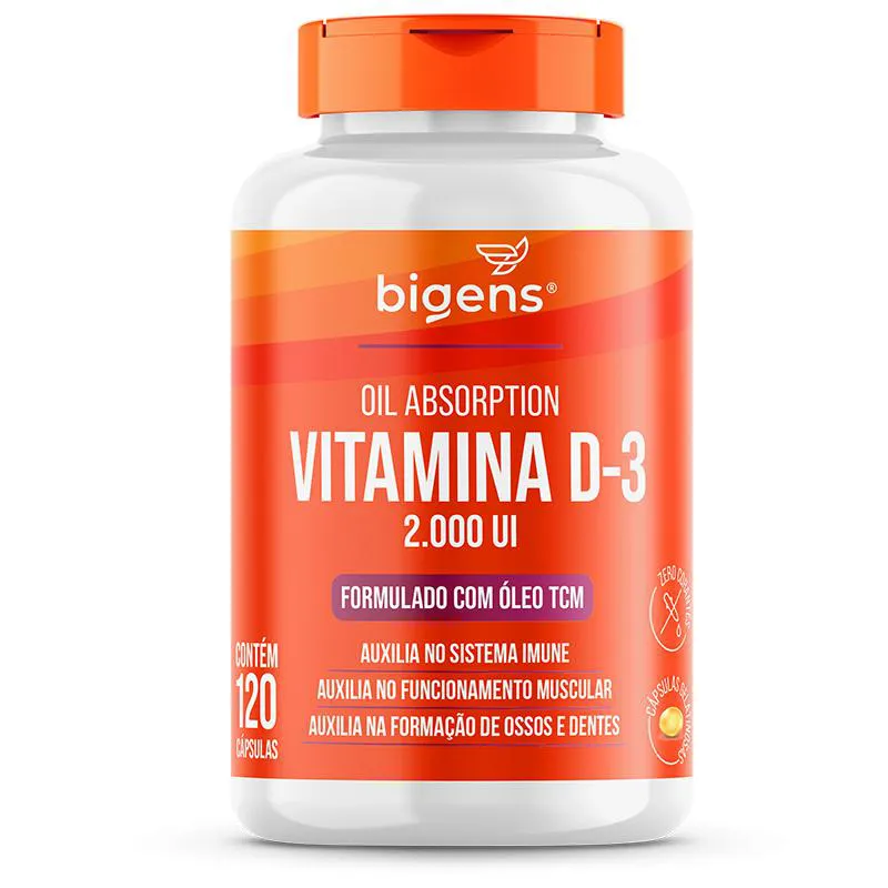 BIGENS VITAMINA D3 2000 UI COM TCM 120 CAPS