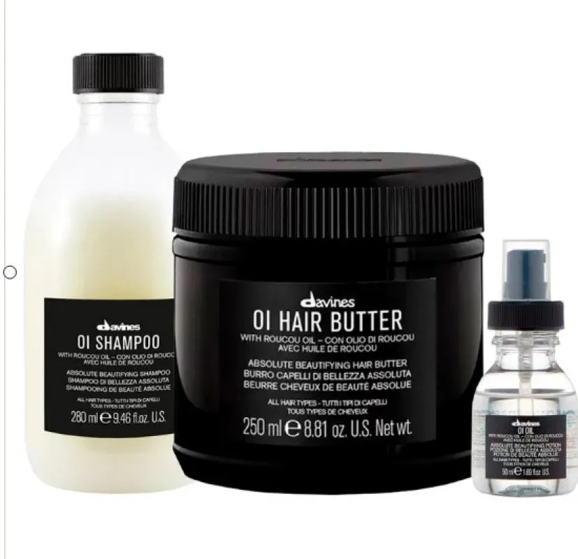 DAVINES OI SHAMPOO + MáSCARA OI BUTTER +  OI OIL 50ML