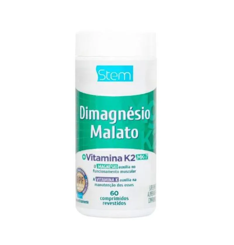 DIMAGNéSIO MALATO + VITAMINA K2 - 60 COMPRIMIDOS - STEM