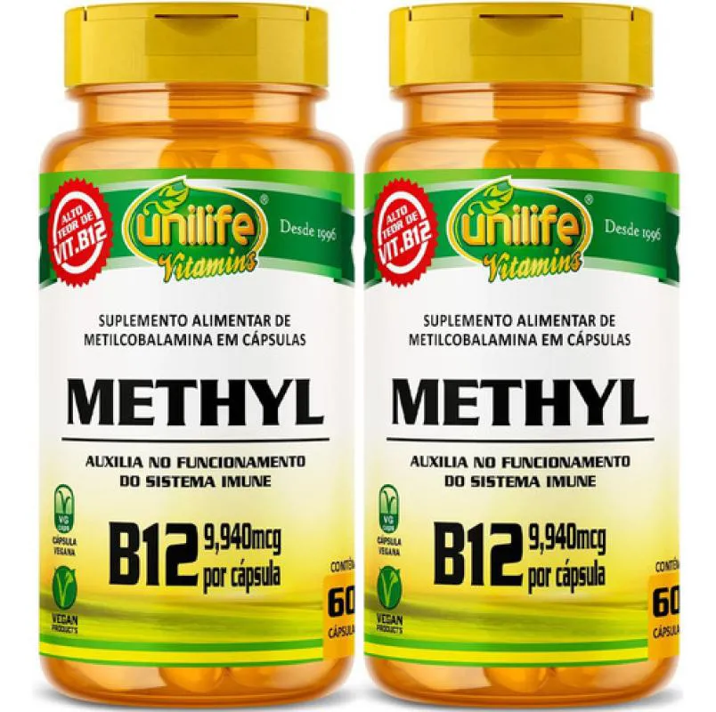 VITAMINA B12 METILCOBALAMINA 2 X 60 CáPSULAS UNILIFE