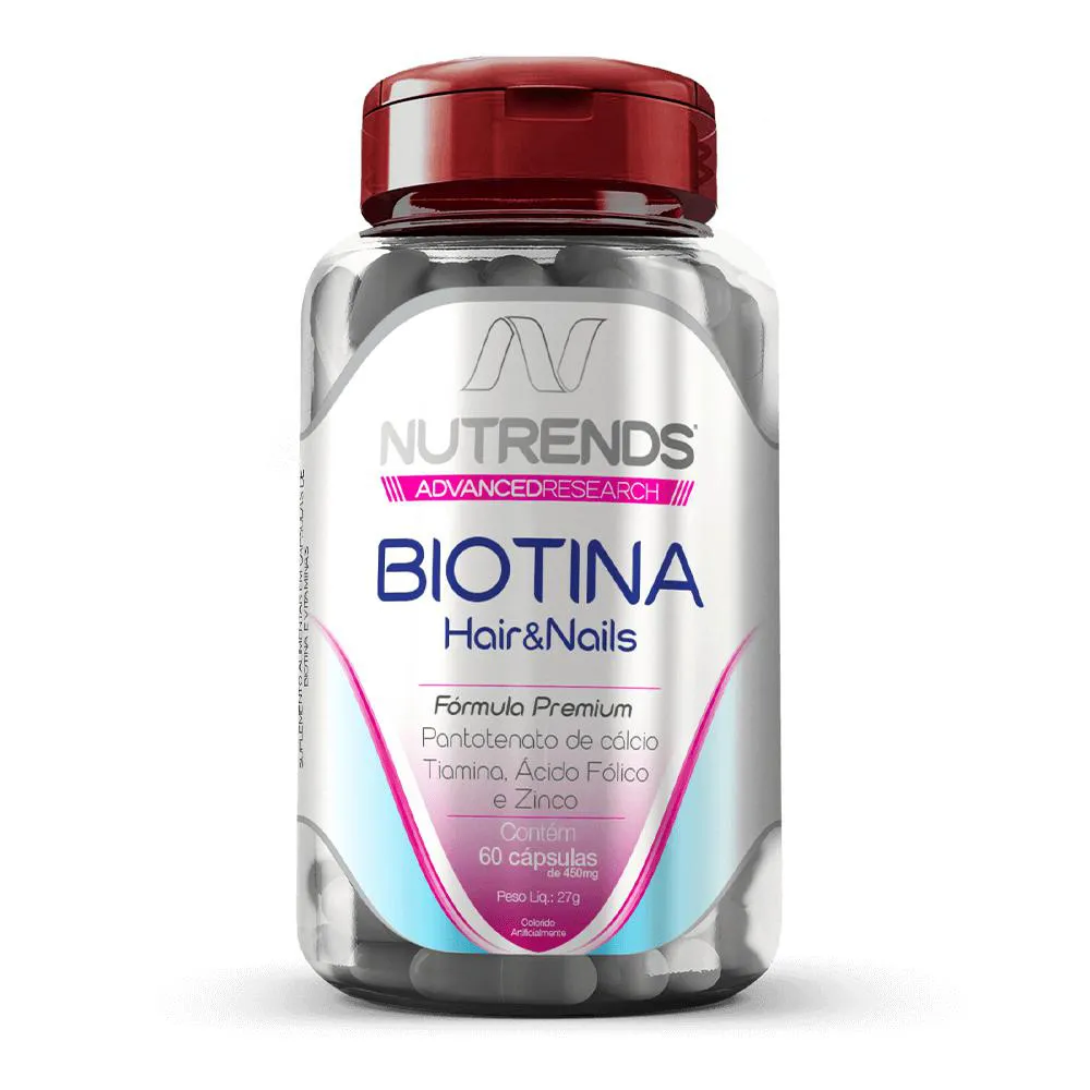 BIOTINA HAIR E NAILS 450MG 60 CAPS - NUTRENDS