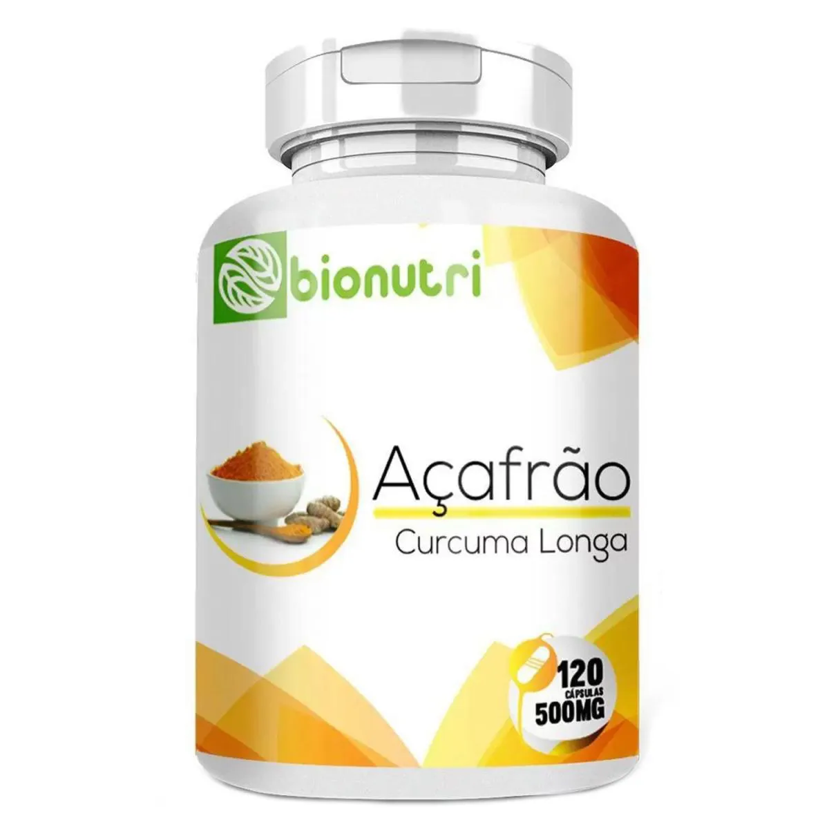 CURCUMA LONGA AçAFRãO 100% PURO 120 CAPS 500 MG - BIONUTRI