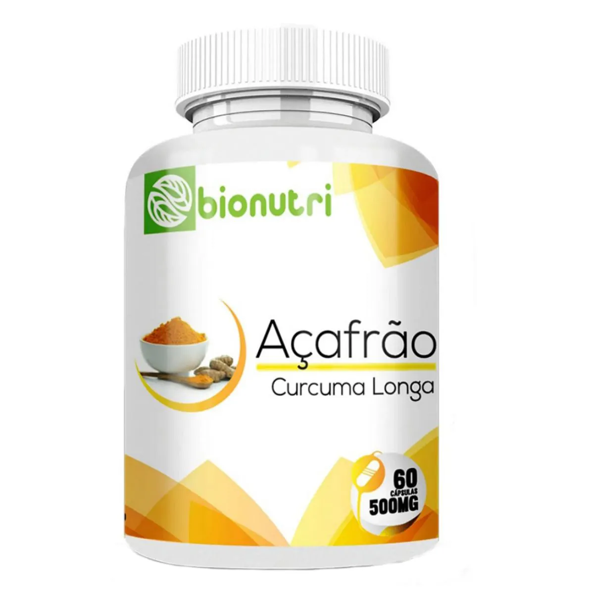 CURCUMA LONGA AçAFRãO DA TERRA 100% PURO 60 CAPS 500 MG - BIONUTRI