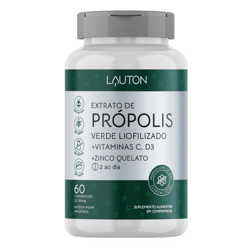 EXTRATO DE PROPOLIS VERDE LIOFILIZADO 60 CAPS - LAUTON