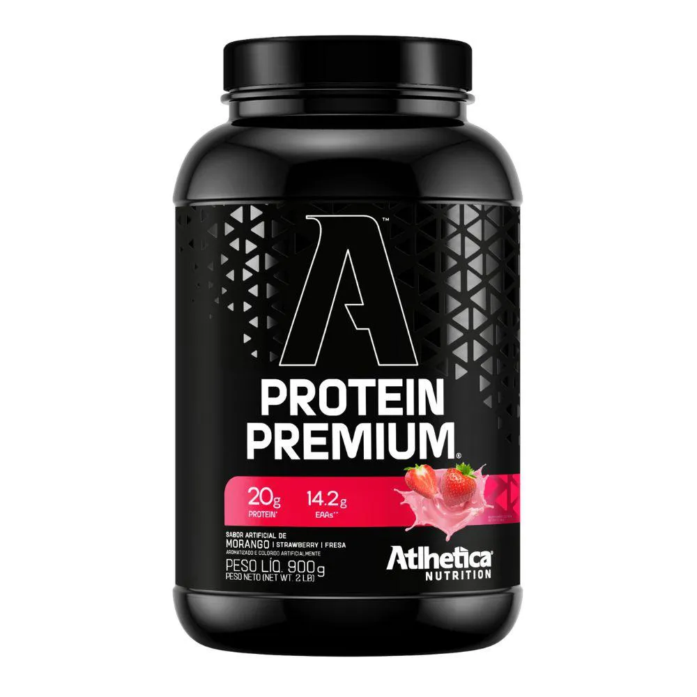 PROTEIN PREMIUM ISOLADO MORANGO 900G - ATLHETICA