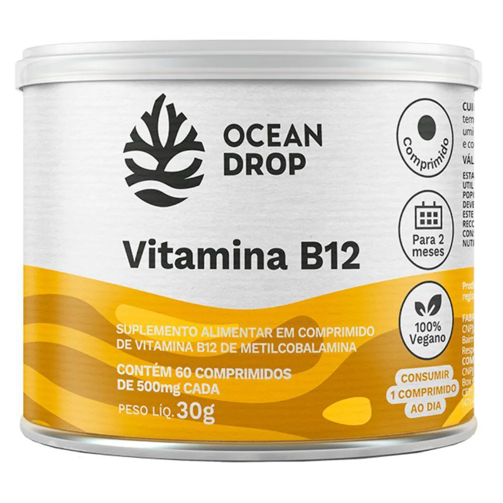 VITAMINA B12 METILCOBALAMINA 500 MG 60 TABS - OCEAN DROP