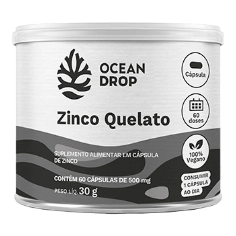 ZINCO QUELATO BISGLICINATO 60 CAPS 500 MG - OCEAN DROP
