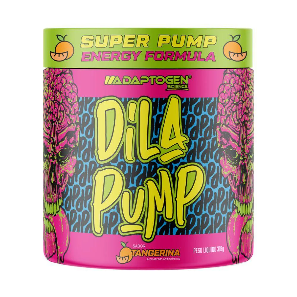 PRE TREINO DILA PUMP SEM CAFEINA TANGERINA 318G - ADAPTOGEN