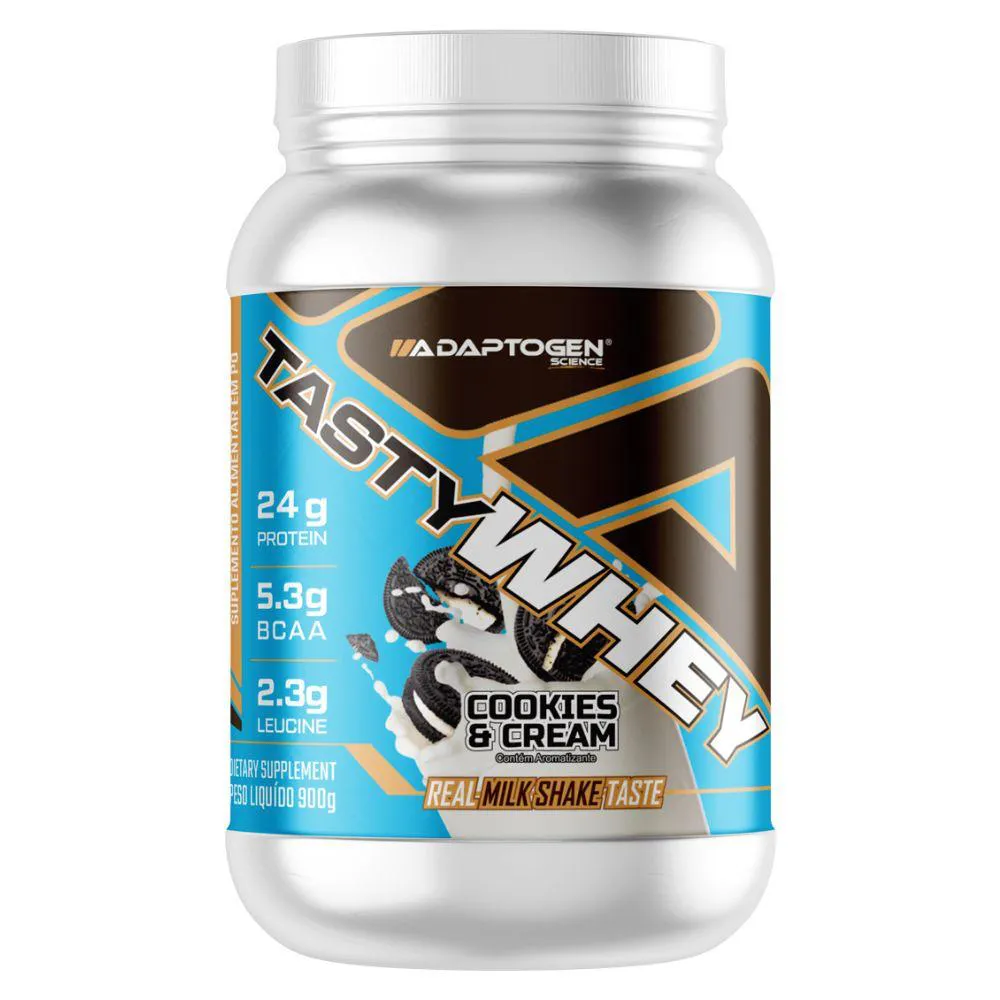 TASTY WHEY ISOLADO HIDROLISADO COOKIES CREAM 900G- ADAPTOGEN