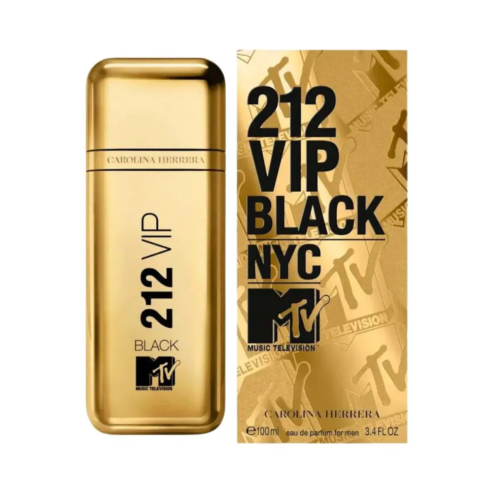 212 VIP BLACK NYC MTV EAU DE PARFUM FOR MEN  CAROLINA HERRERA 100ml