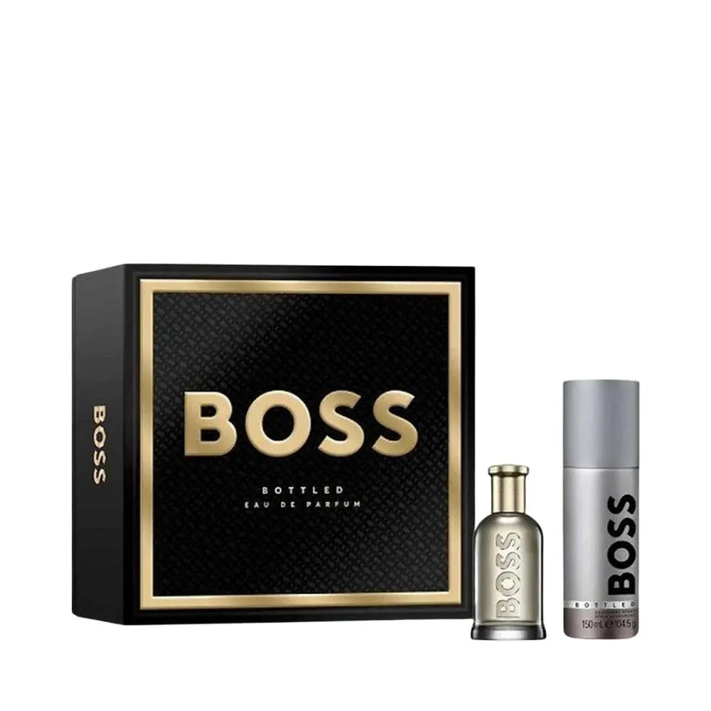 KIT BOSS BOTTLED EAU DE PARFUM MASCULINO 50ML + DESODORANTE 150ML  HUGO BOSS