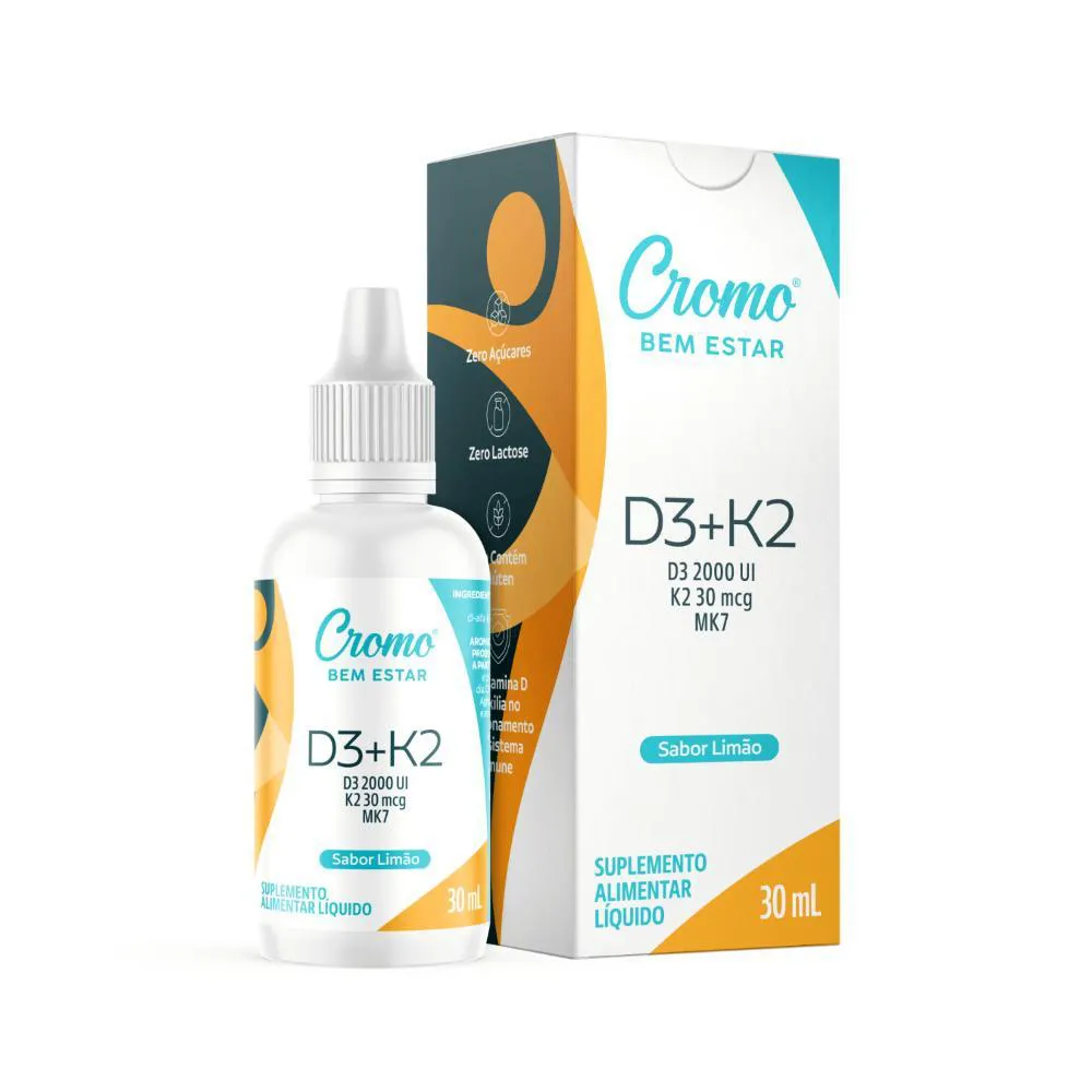SUPLEMENTO LIQUIDO VITAMINA D3 2000UI + K2 30MCG 30ML