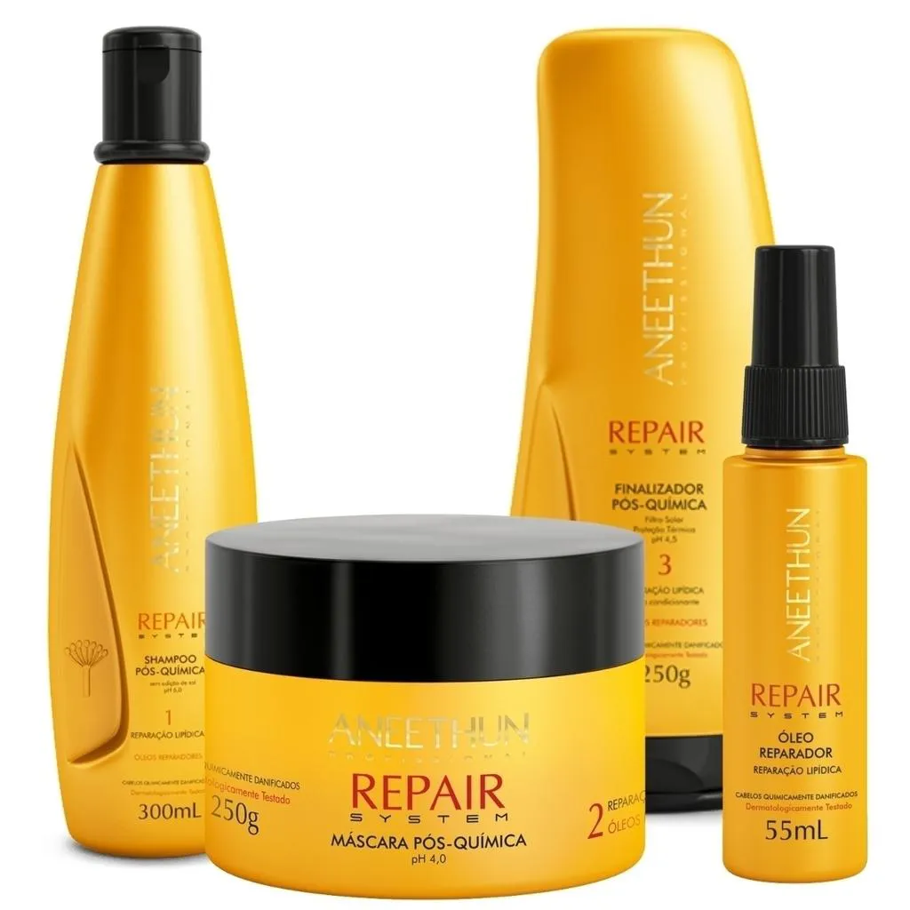 KIT REPAIR SYSTEM ANEETHUN TRATAMENTO COMPLETO 4 PRODUTOS