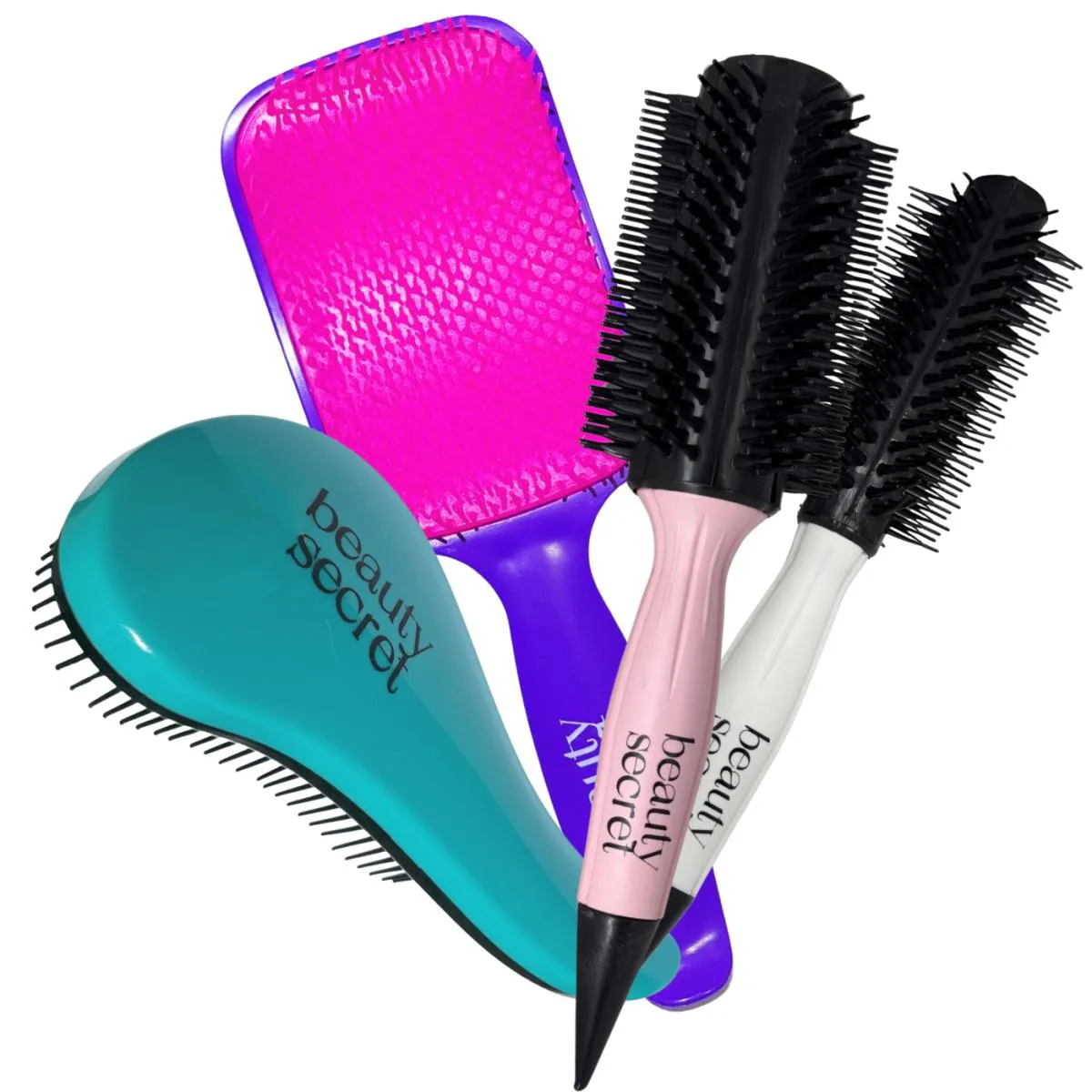 KIT ESCOVAS ALISAMENTO RAQUETE E MAGICA AZUL BEAUTY SECRET