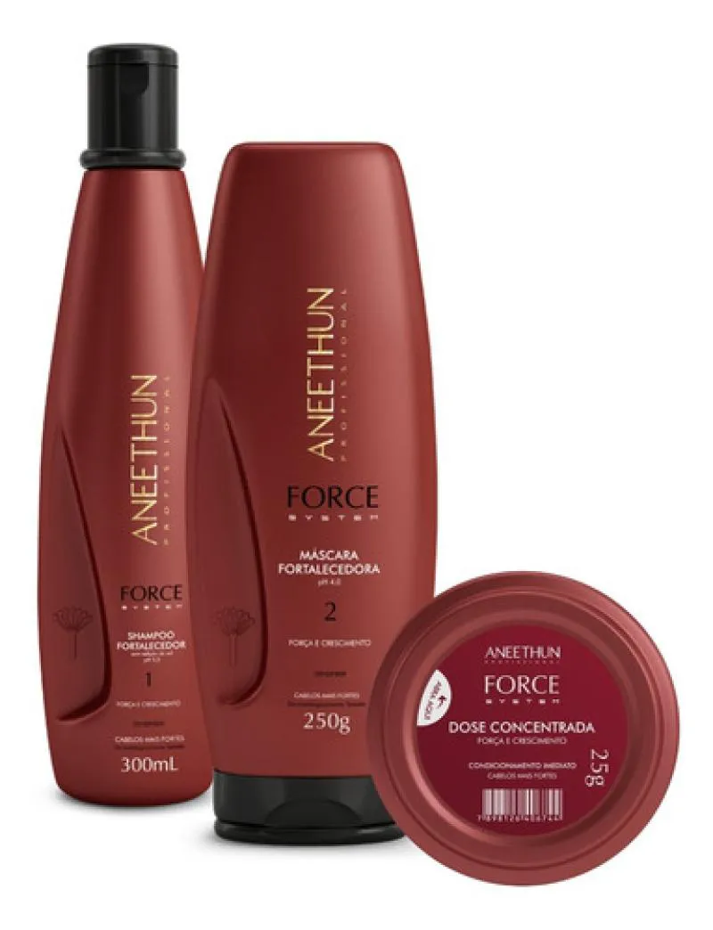 KIT SHAMPOO MASCARA DOSE FORCE SYSTEM ANEETHUN FORTALECEDOR
