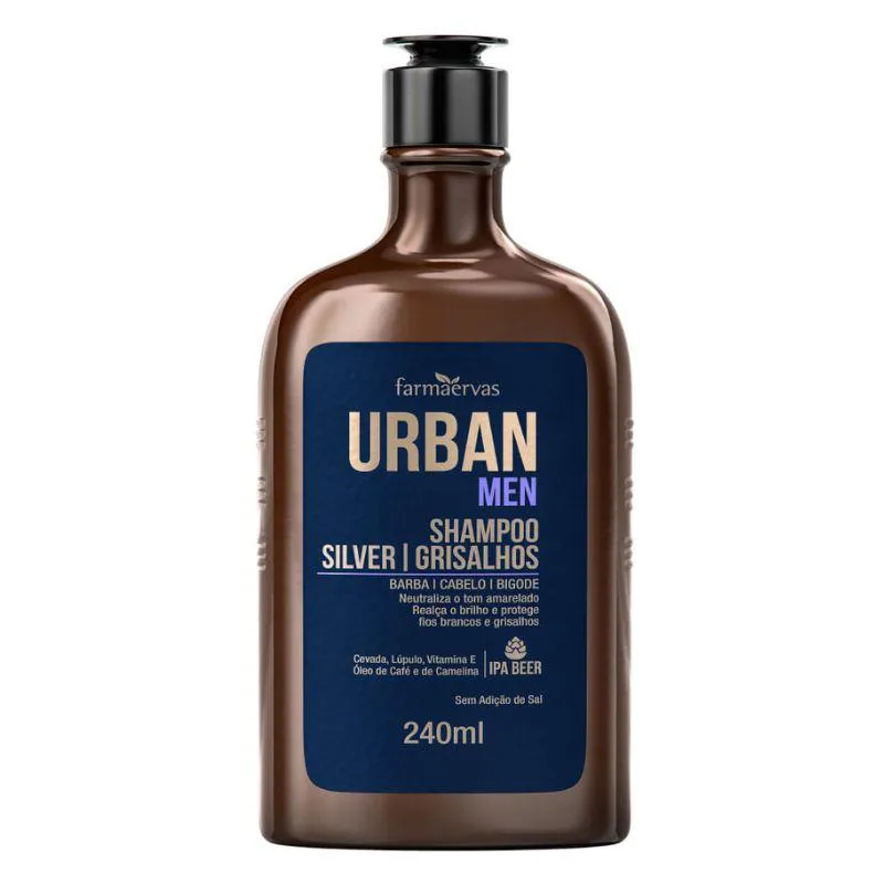 URBAN MEN SHAMPOO SILVER GRISALHOS 240ML